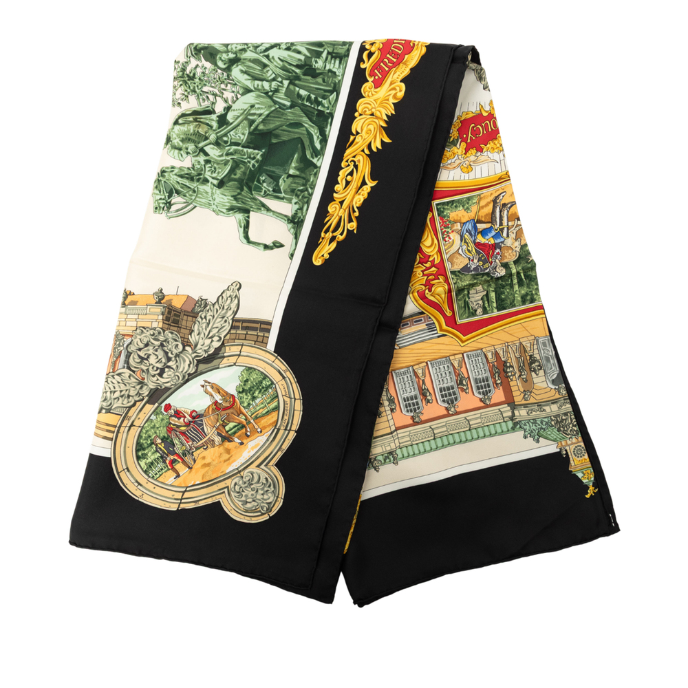 Pre-Loved Hermes Sanssoucy Silk Scarf 90